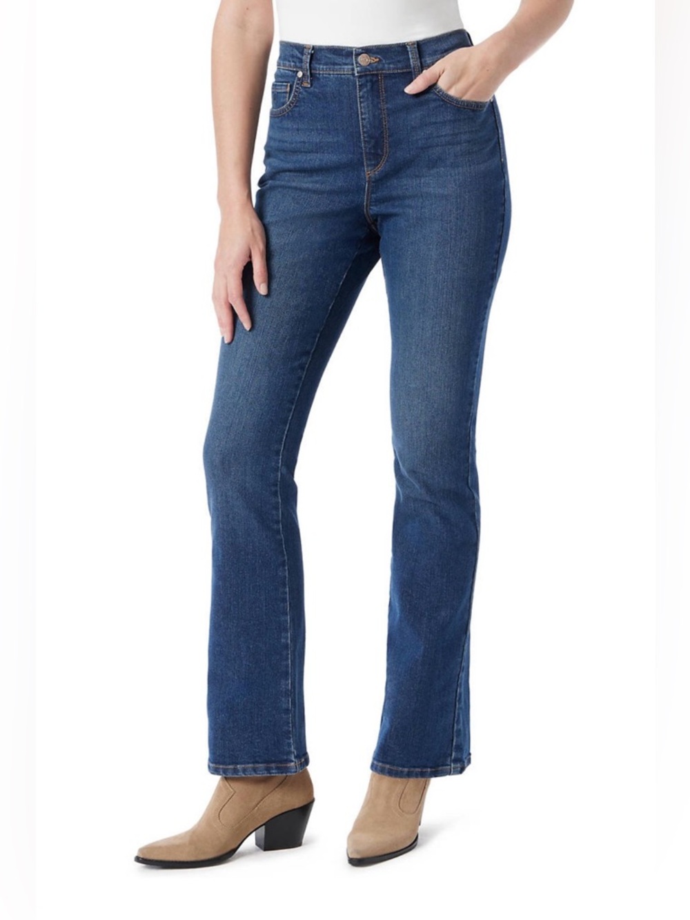 Like new! Gloria Vanderbilt Amanda Bootcut jeans. Medium wash. Size 16W.